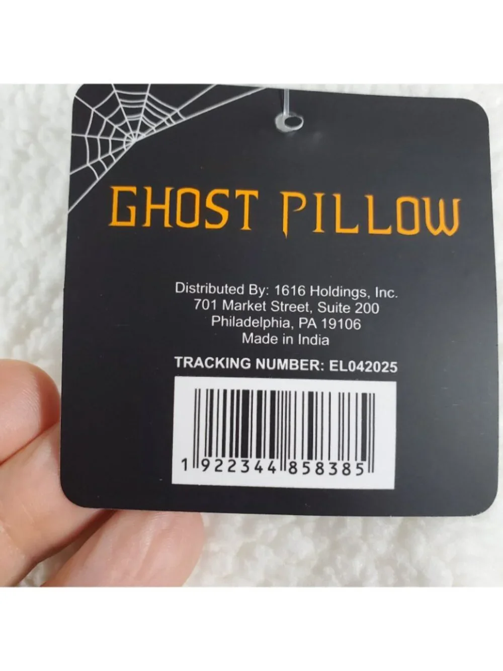 Ghost Pillow w/ Witches Hat & Sherpa Tunic Halloween Decoration New with Tag 16